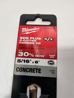 Milwaukee SDS Plus 2-Cutter Carbide Tip Drill Bit - Red/Black